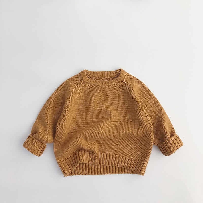 Toddler Solid Color Loose Relax Sweater - Yellow - 8Y - image 17