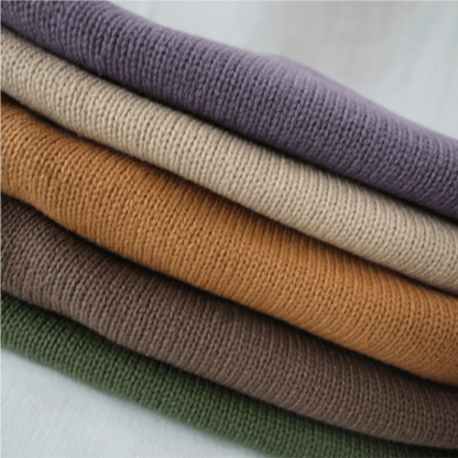 Kid Solid Color Crew Neck Knitted Sweater - image 6