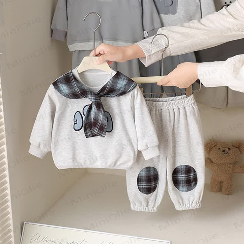 Baby Plaid Light Grey 2-piece Set - image 3