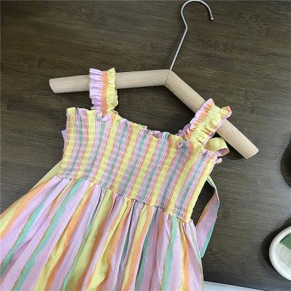Toddler Girl Striped Strap Dress - image 3