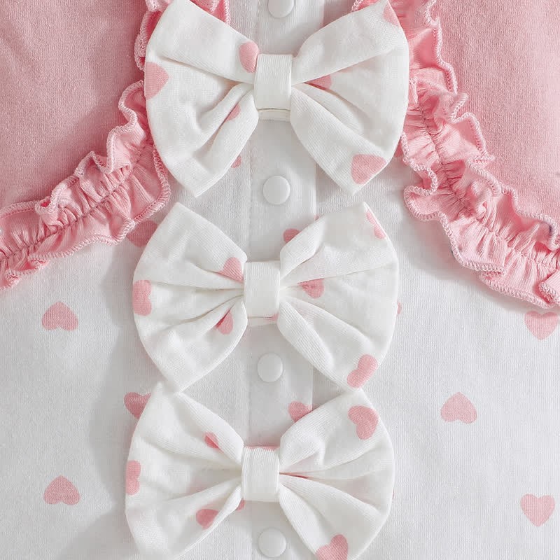 Baby Girl Bow Love Heart Romper with Headband - image 12