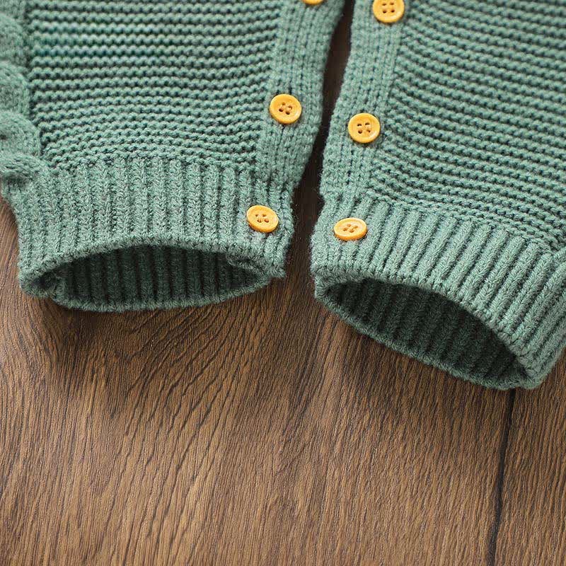 Baby Heart Knit Romper with Socks Gloves - image 7