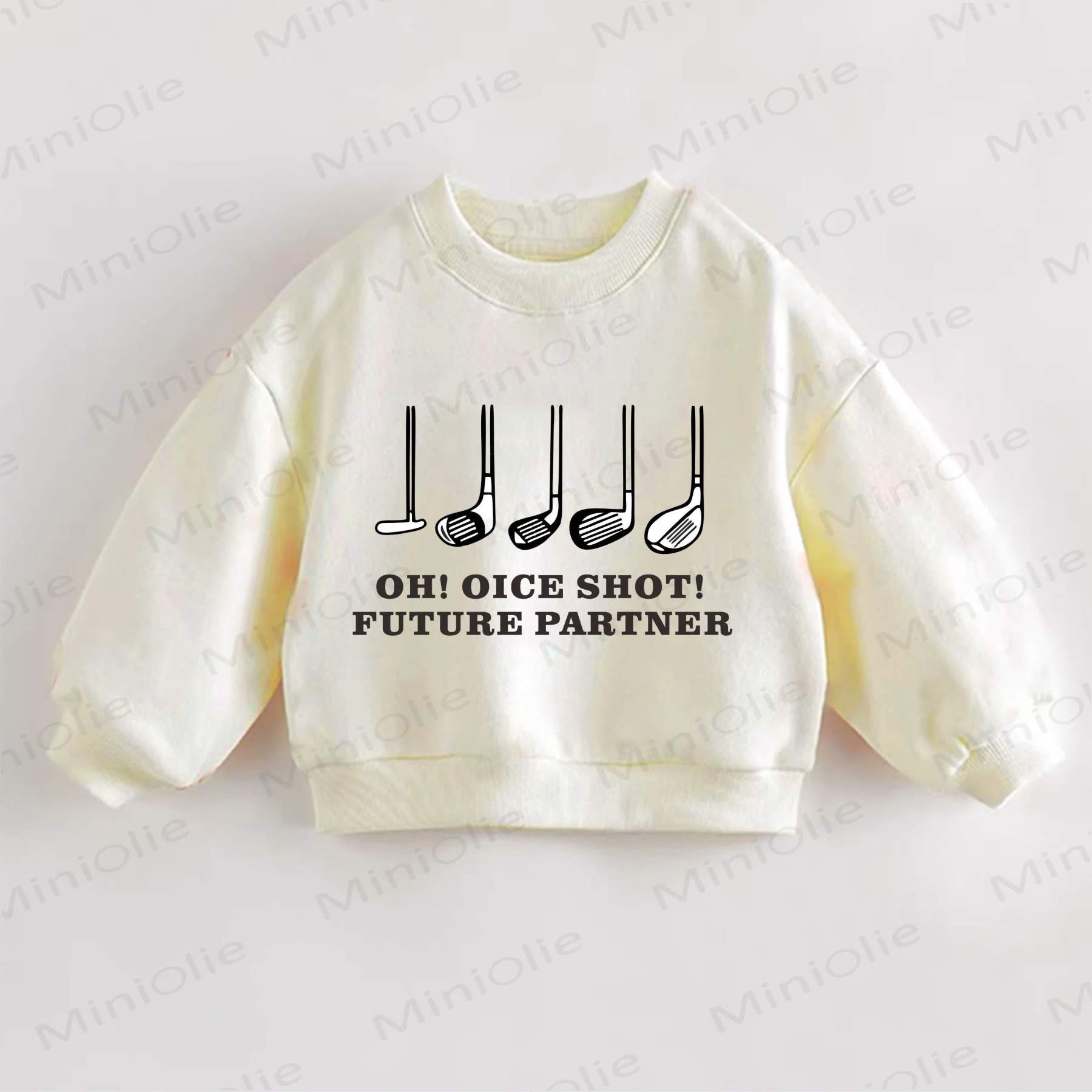 OH! OICE SHOT! FUTURE PARTNER Baby Toddler Sweatshirt - Cream - 3-5T - image 1