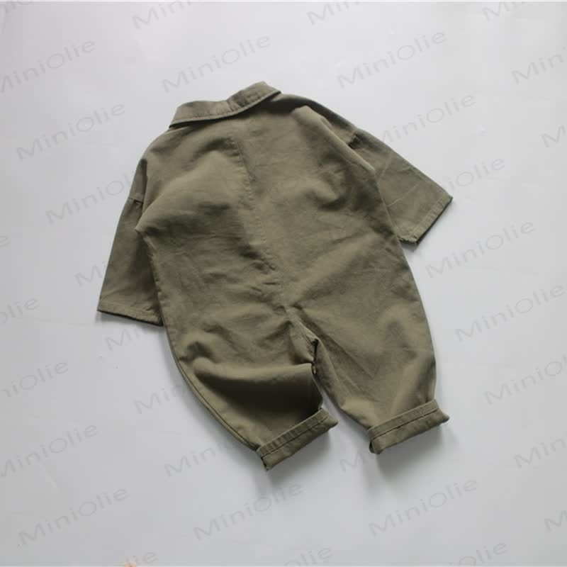 Baby Toddler Solid Color Overalls - image 4