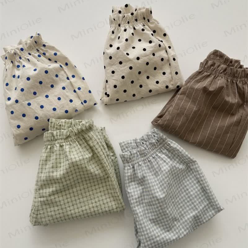 Toddler Tomato Dots Flower Plaid Pants - image 4