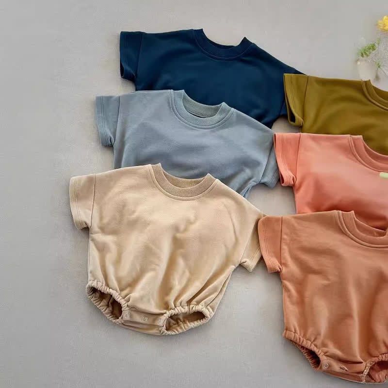 Baby Loose Solid Color Comfort Bodysuit - image 2