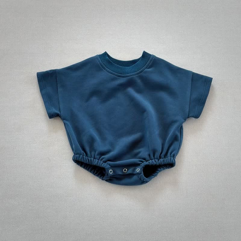 Baby Loose Solid Color Comfort Bodysuit - Blue - 18-24M - image 11