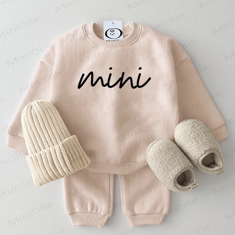 MAMA/MINI Mommy and Me Sweatshirt/Set - Beige - Baby Set: 2-3T - image 2