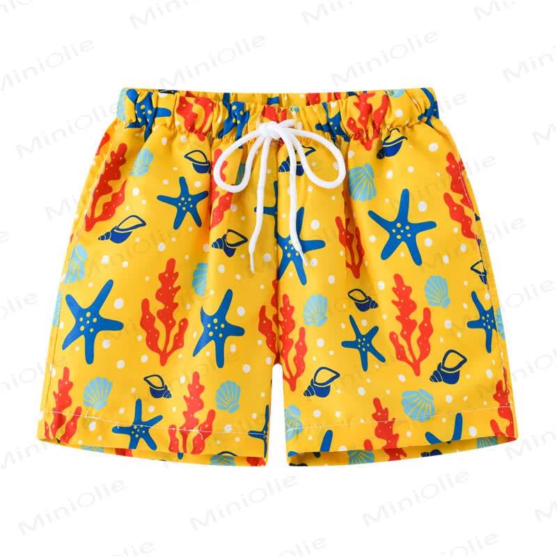 Toddler Boy Animal Swim Shorts - Starfish - 7-9T - image 1