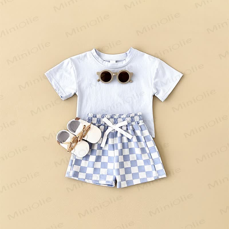 Baby 2-Piece Soft Checkerboard Sweatsuit Set - image 12