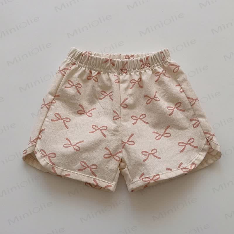 Baby Toddler Bow Plaid Linen Shorts - Bows - 5-7T - image 11