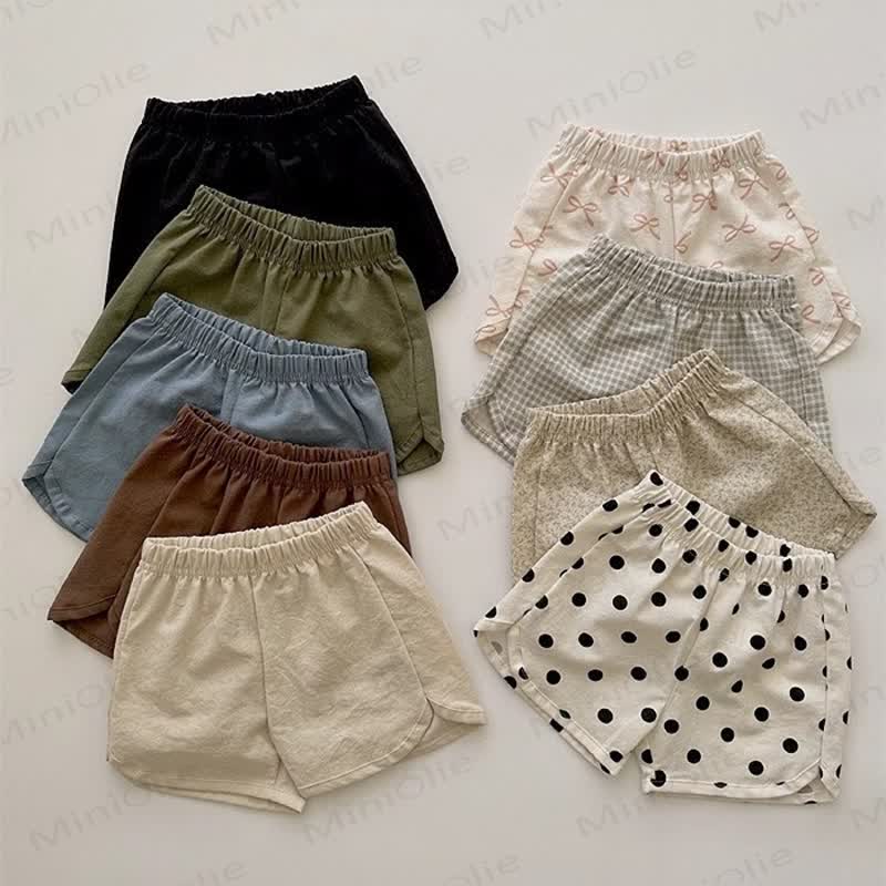 Baby Toddler Bow Plaid Linen Shorts - image 2