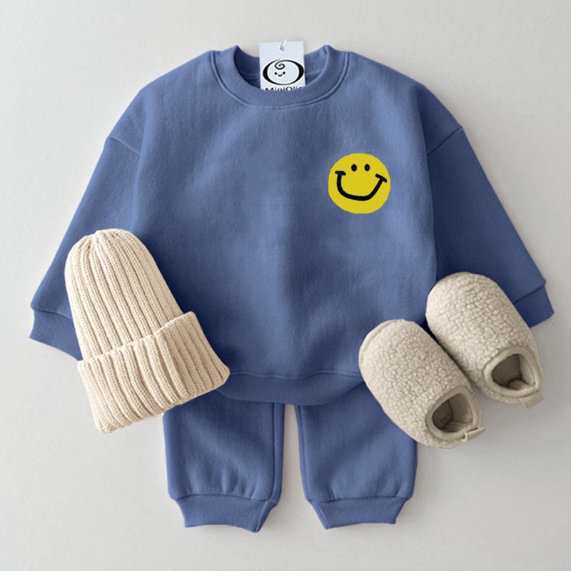 Baby Simple Smile Sweatsuit Set - Blue - 2-3T - image 2