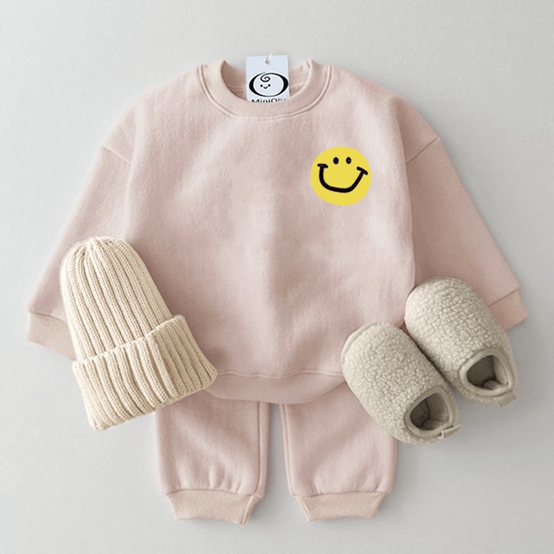 Baby Simple Smile Sweatsuit Set - Beige - 2-3T - image 8