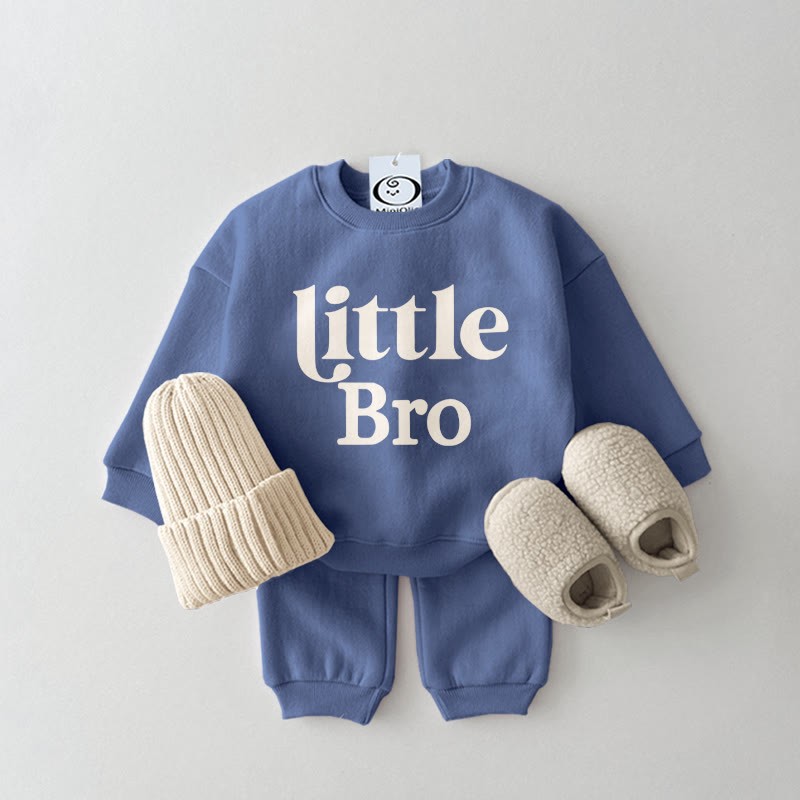 LITTLE BRO Baby Slogan Set - Blue - 2-3T - image 1