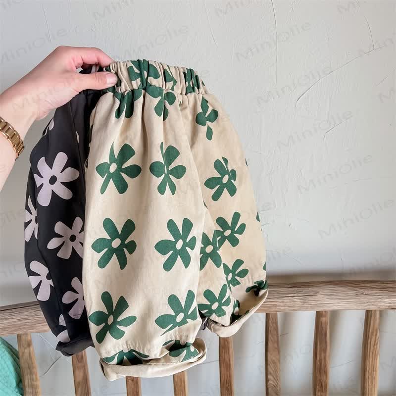 Toddler Retro Flower Loose Pants - image 2