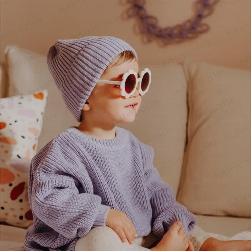 Baby Solid Color Simple Knitted Beanie - image 4