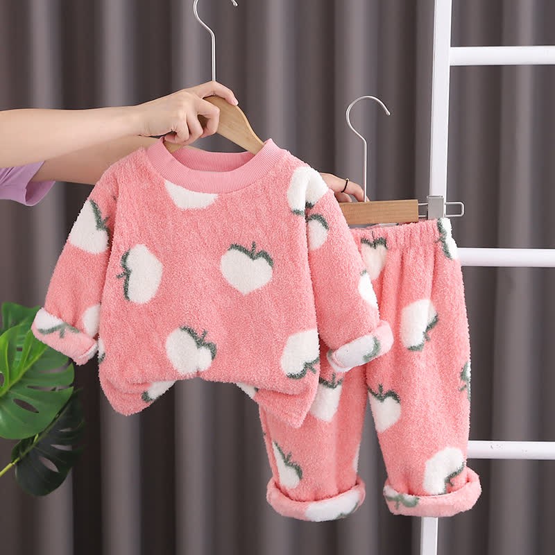 Toddler Strawberry Fleece Pajamas 2-piece Set - image 12