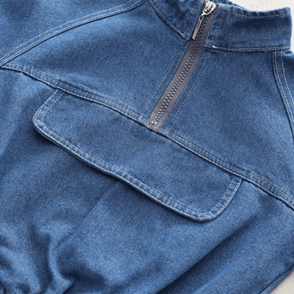 Toddler 2-Piece Zipper Denim Cool Set - image 4