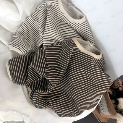 Kid Boy Striped Crew-neck Long Sleeve Top - image 1