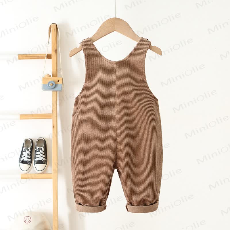 LOVE SMILE Toddler Corduroy Pocket Overalls - image 14
