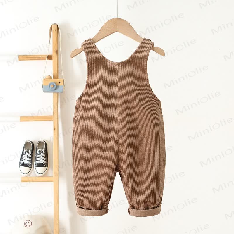 LOVE SMILE Toddler Corduroy Pocket Overalls - image 14