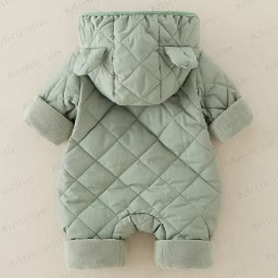 Baby Bear Hooded Cotton Padded Romper - image 3