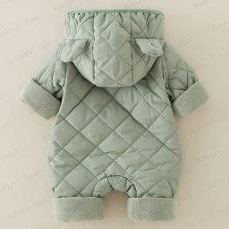 Baby Bear Hooded Cotton Padded Romper - image 3