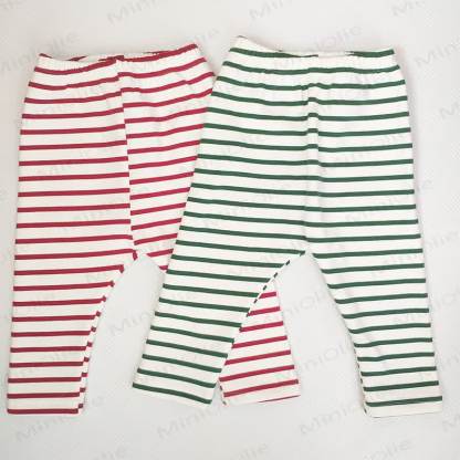 Baby Fleece Lined Striped Leggings - image 2
