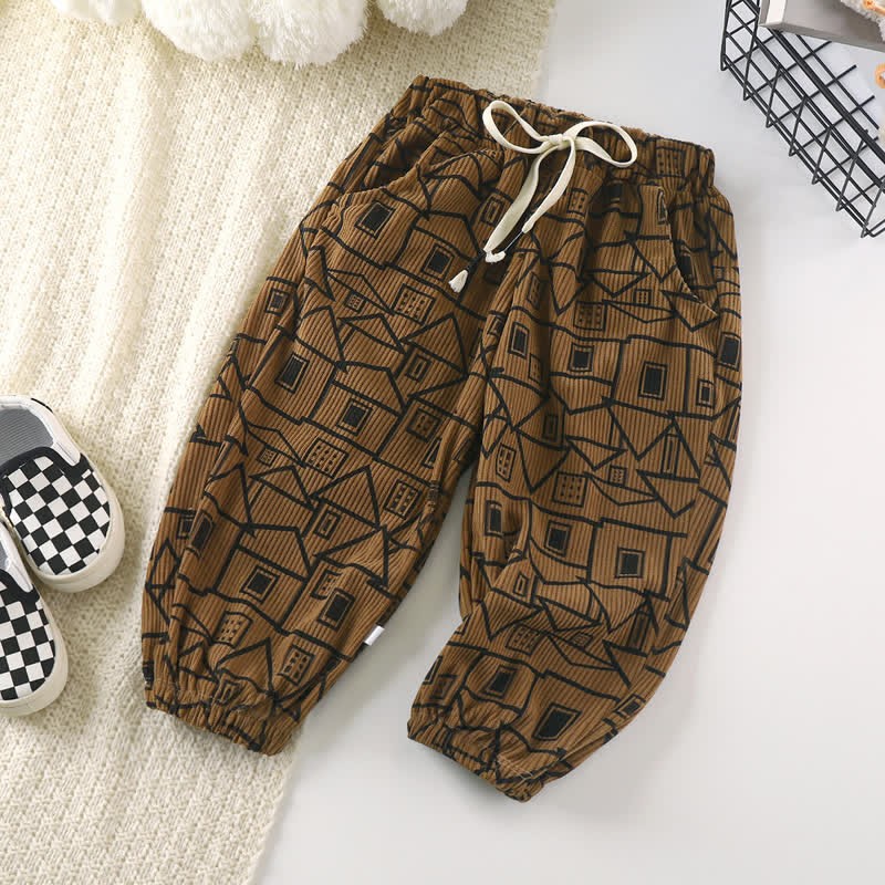 Baby Toddler Retro Corduroy Design Pants - Brown - 8Y - image 11