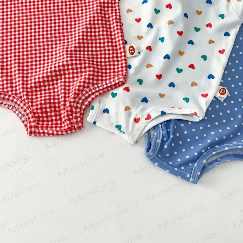 Baby Girl One-piece Swimsuit with Hat - image 3