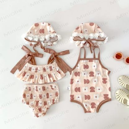 Baby Girl One-piece/2-piece Swimsuit with Hat - image 17
