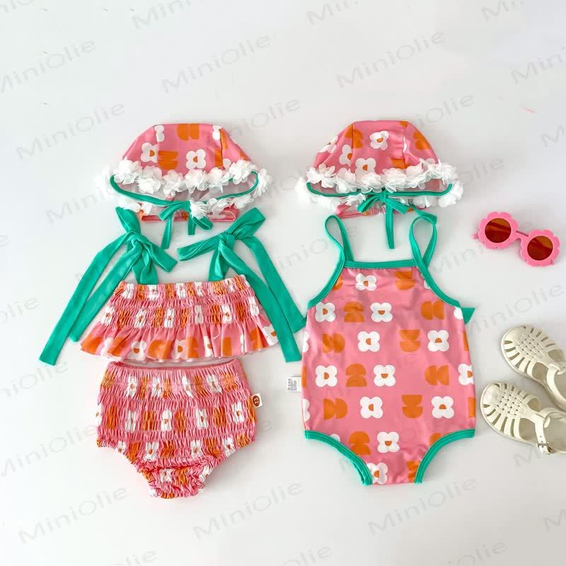 Baby Girl One-piece/2-piece Swimsuit with Hat - image 20