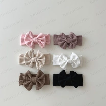 Baby Newborn Solid Color Bowknot Headband - image 1