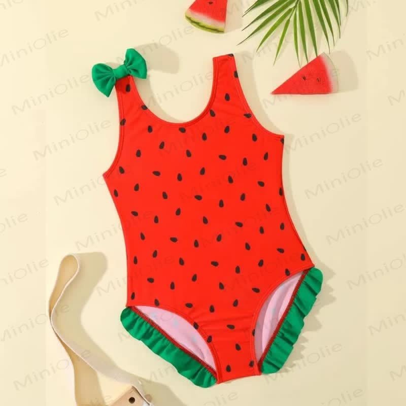 Baby Girl Suspender Watermelon Swimsuit - image 1