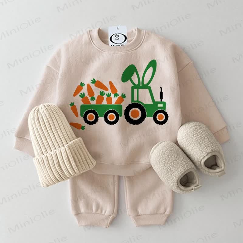 Baby 2-Piece Bunny Truck Carrot Set - Beige - 2-3T - image 1