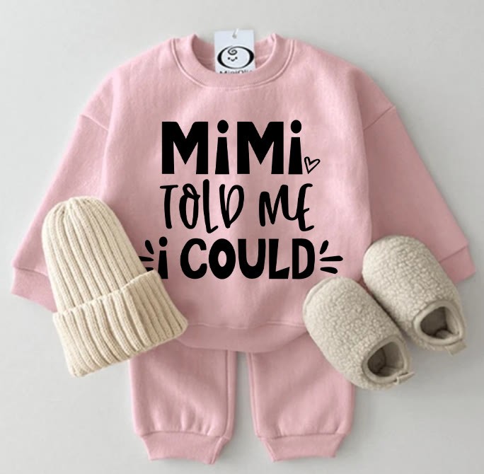 MIMI TOLD ME I COULD Baby 2-piece Pink Set - Pink - 2-3T - image 1