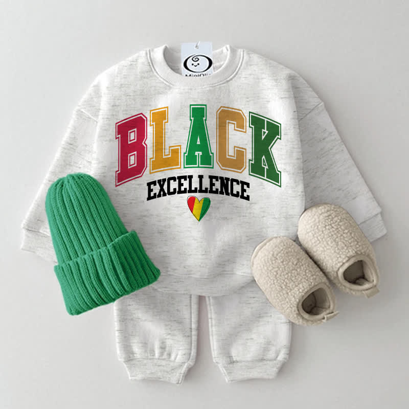 BLACK EXCELLENCE Baby Sweatsuit 2-piece Set - Light Grey - 2-3T - image 1