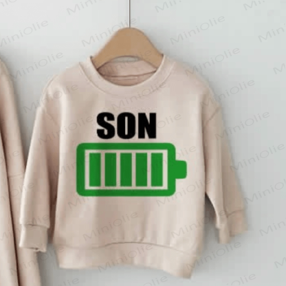MOMMY/SON/GIRL Mommy and Me Battery Sweatshirt - Boy - XL - image 5