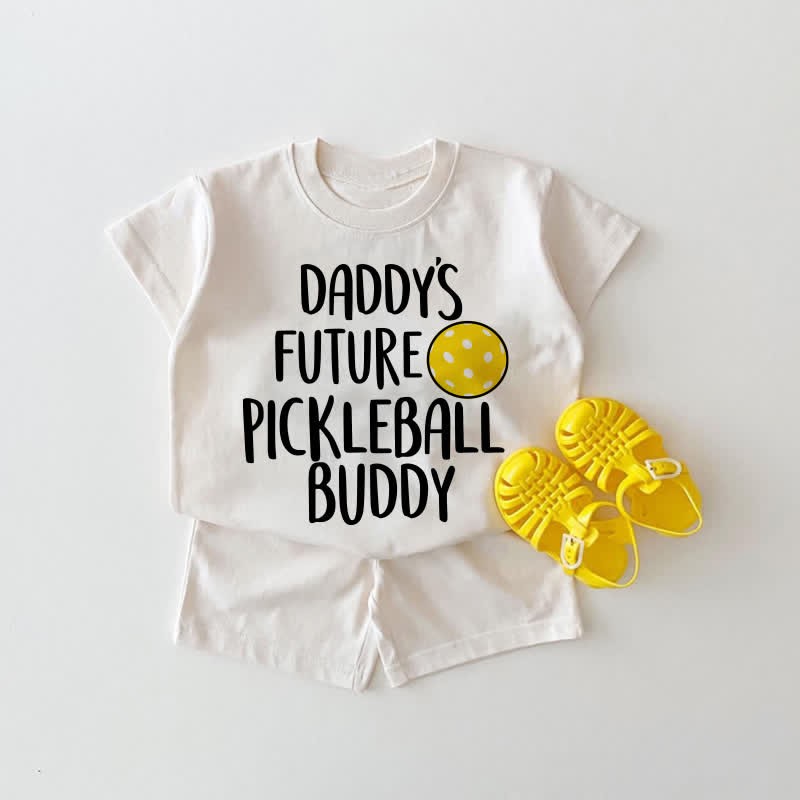DADDY'S FUTURE PICKLEBALL BUDDY Baby White 2-piece Set - White - 18-24M - image 1