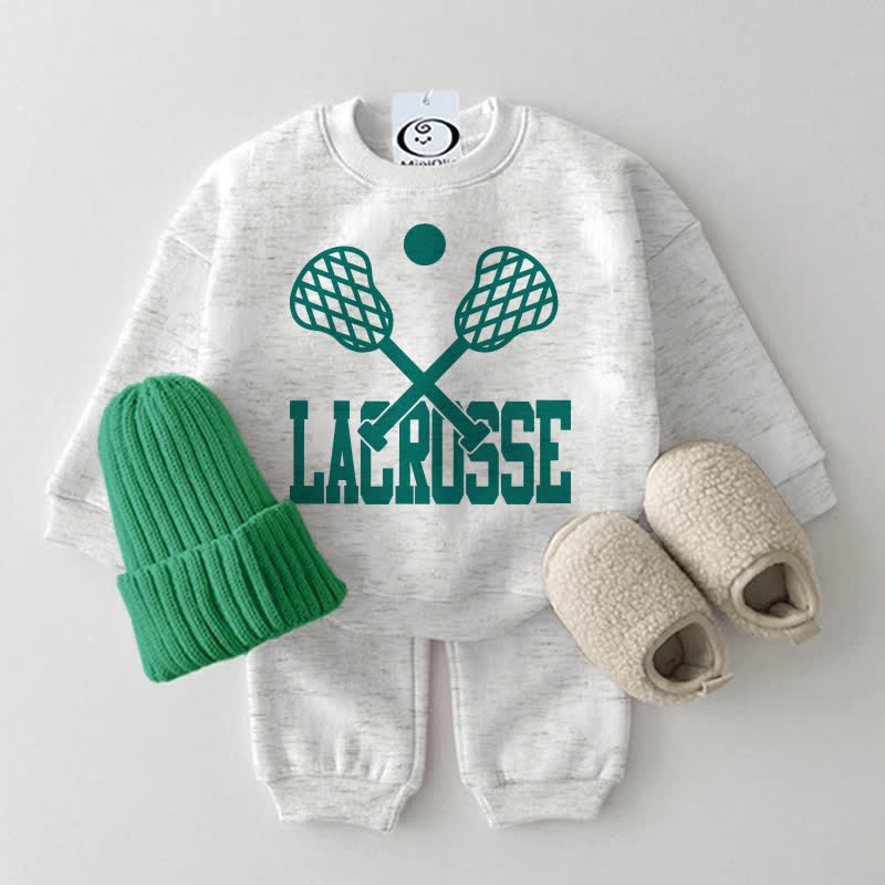 LACROSSE Baby Sweatsuit 2-piece Set - Light Grey - 2-3T - image 1
