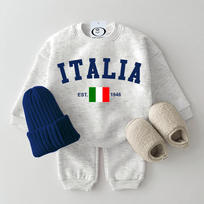 ITALIA EST.1946 Baby Sweatsuit 2-piece Set - Light Grey - 2-3T - image 1