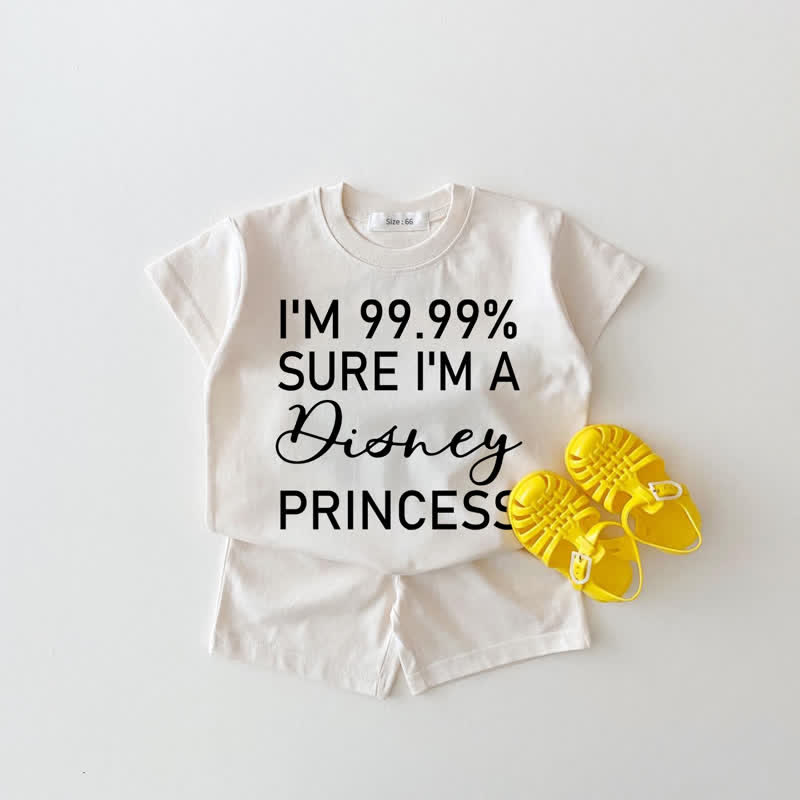I'M 99.99% SURE I'M A DISNEY PRINCESS Baby White 2-piece Set - White - 18-24M - image 1