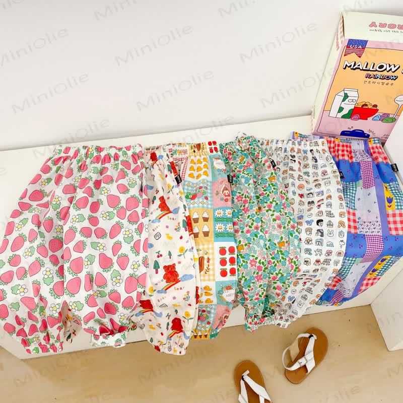 Toddler Colorful Bear Flower Strawberry Pants - image 4