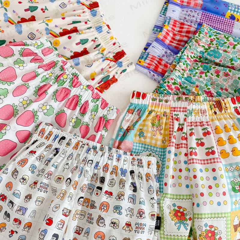 Toddler Colorful Bear Flower Strawberry Pants - image 9