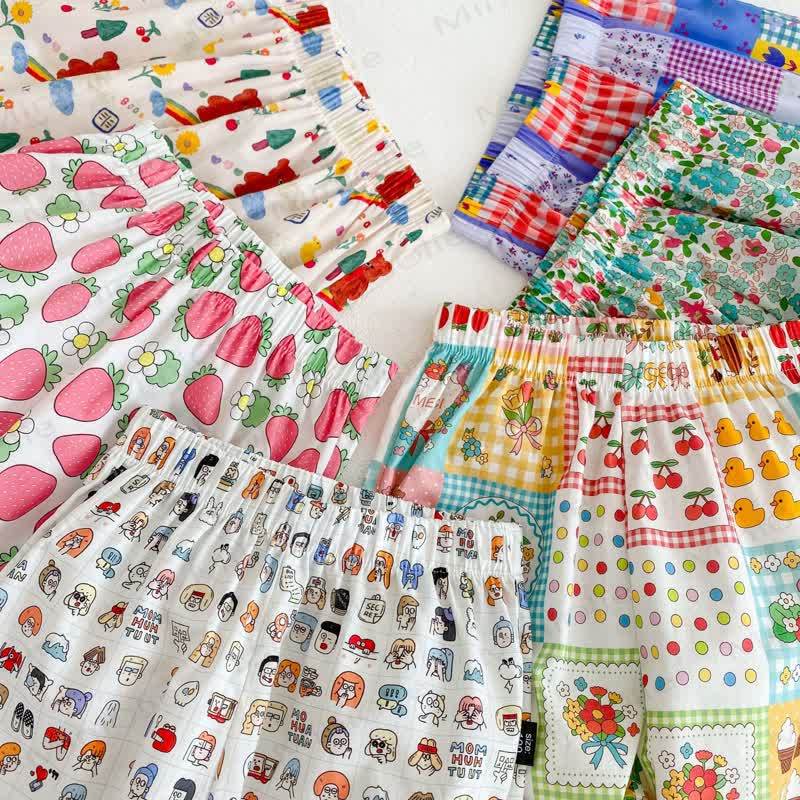 Toddler Colorful Bear Flower Strawberry Pants - image 9