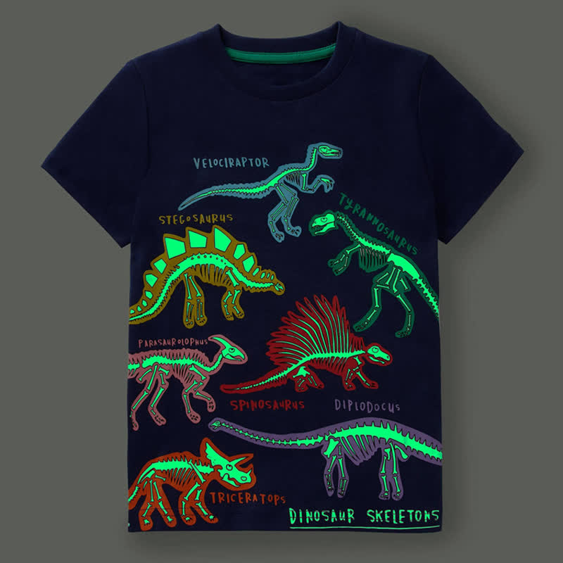  Toddler Boy Dinosaur Glow in the Dark T-Shirt - image 1
