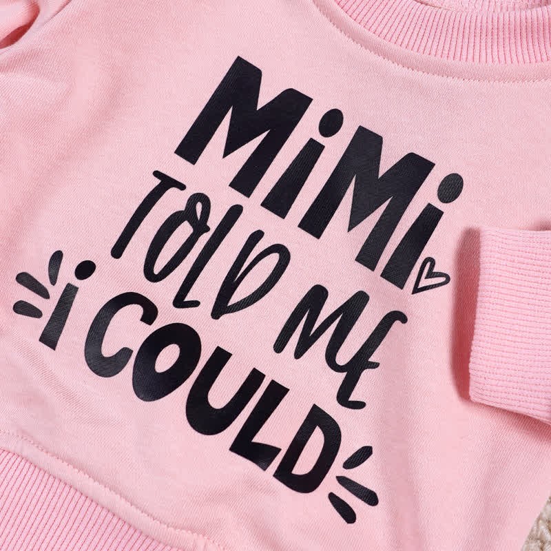 MIMI TOLD ME I COULD Baby 2-piece Pink Set - image 3