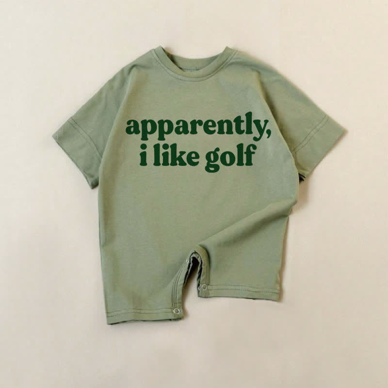 APPARENTLY I LIKE GOLF Baby Green Romper - Green - 18-24M - image 1