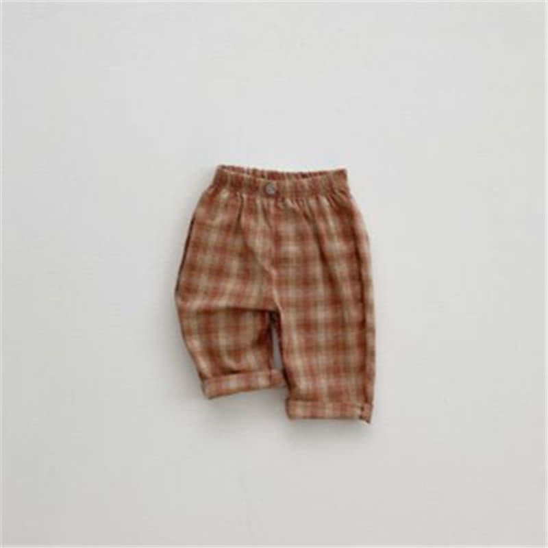 Baby British Style Plaid Pants - Orange - 2-3T - image 4